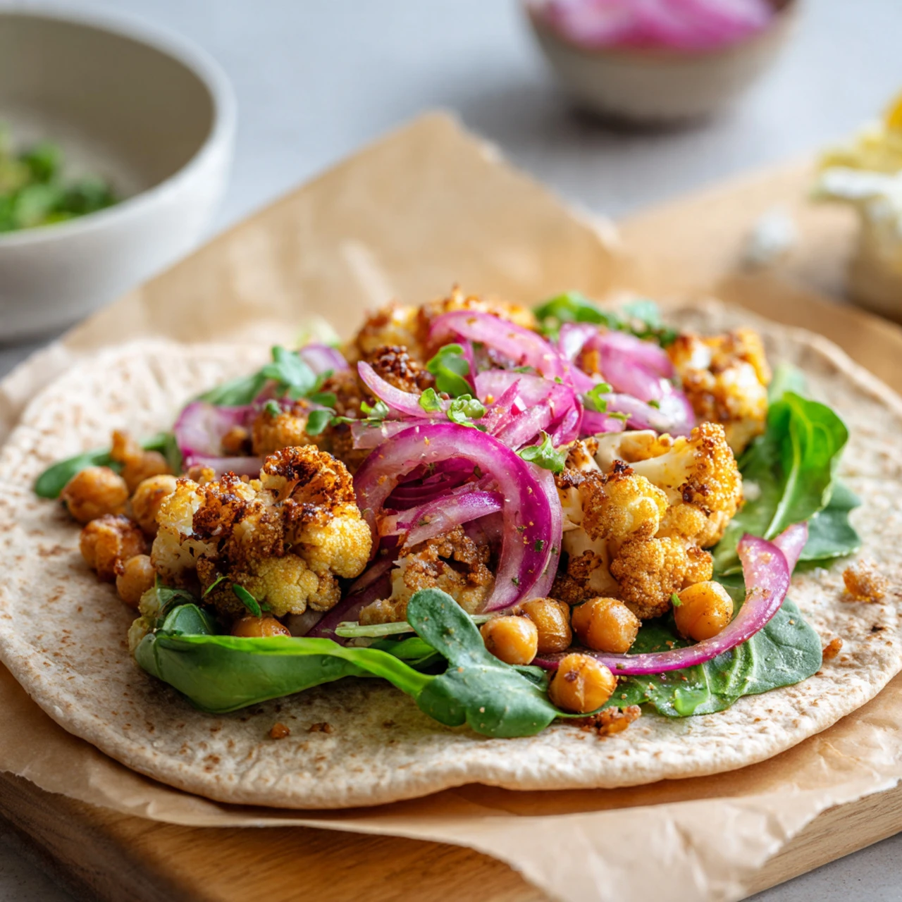 Chili Lime Chickpea Cauliflower Wrap Vegan & Easy To Make Chili Lime Chickpea Cauliflower Wrap Vegan Make