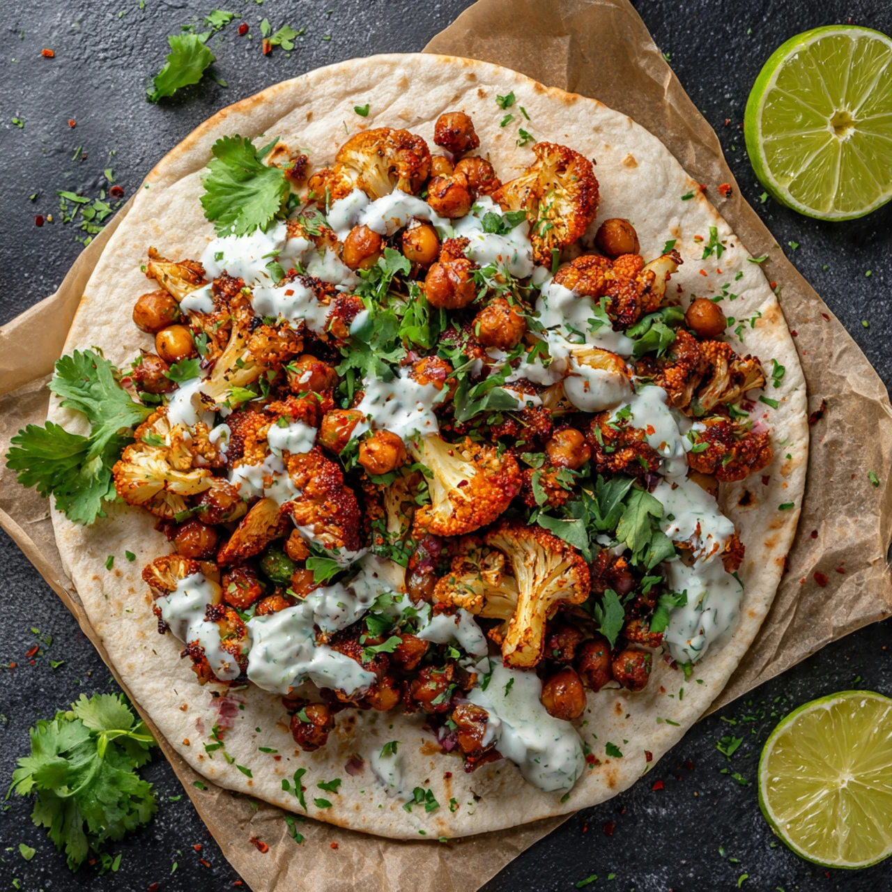 Chili Lime Chickpea Cauliflower Wrap Vegan & Easy To Make Chili Lime Chickpea Cauliflower Wrap Vegan Make