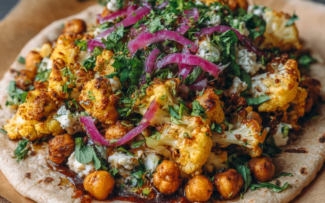 Chili Lime Chickpea Cauliflower Wrap Vegan & Easy To Make