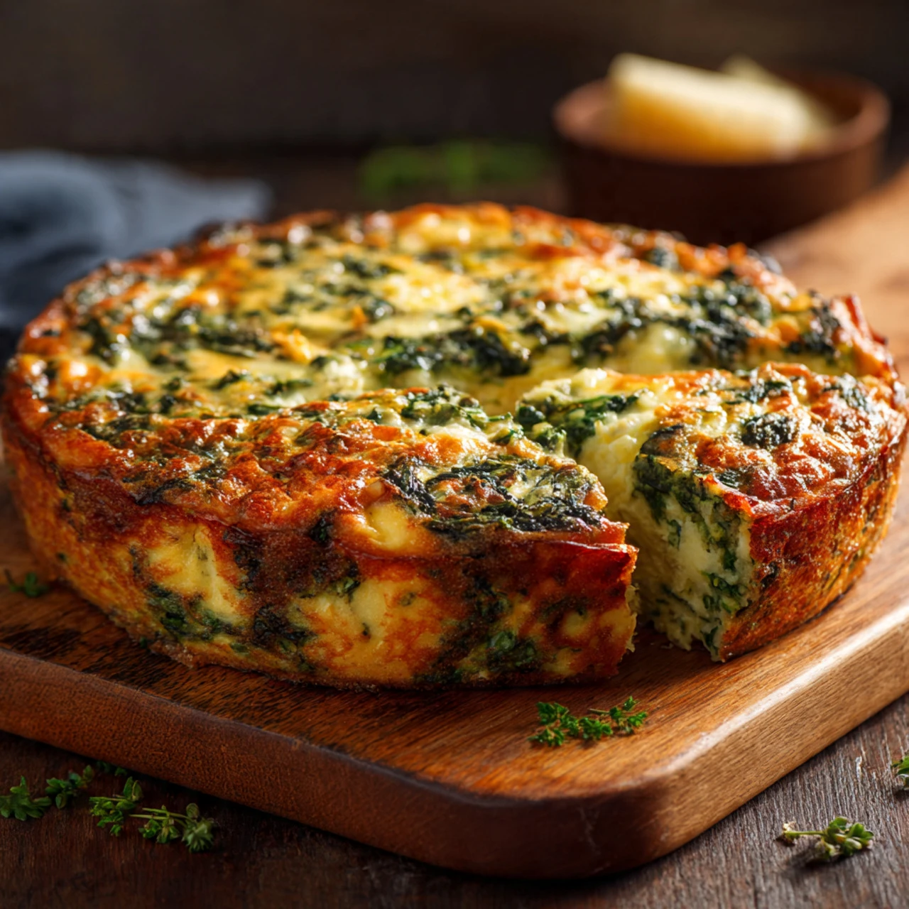 Cottage Cheese & Spanich Crustless Quiche Cottage Cheese Spanich Crustless Quiche