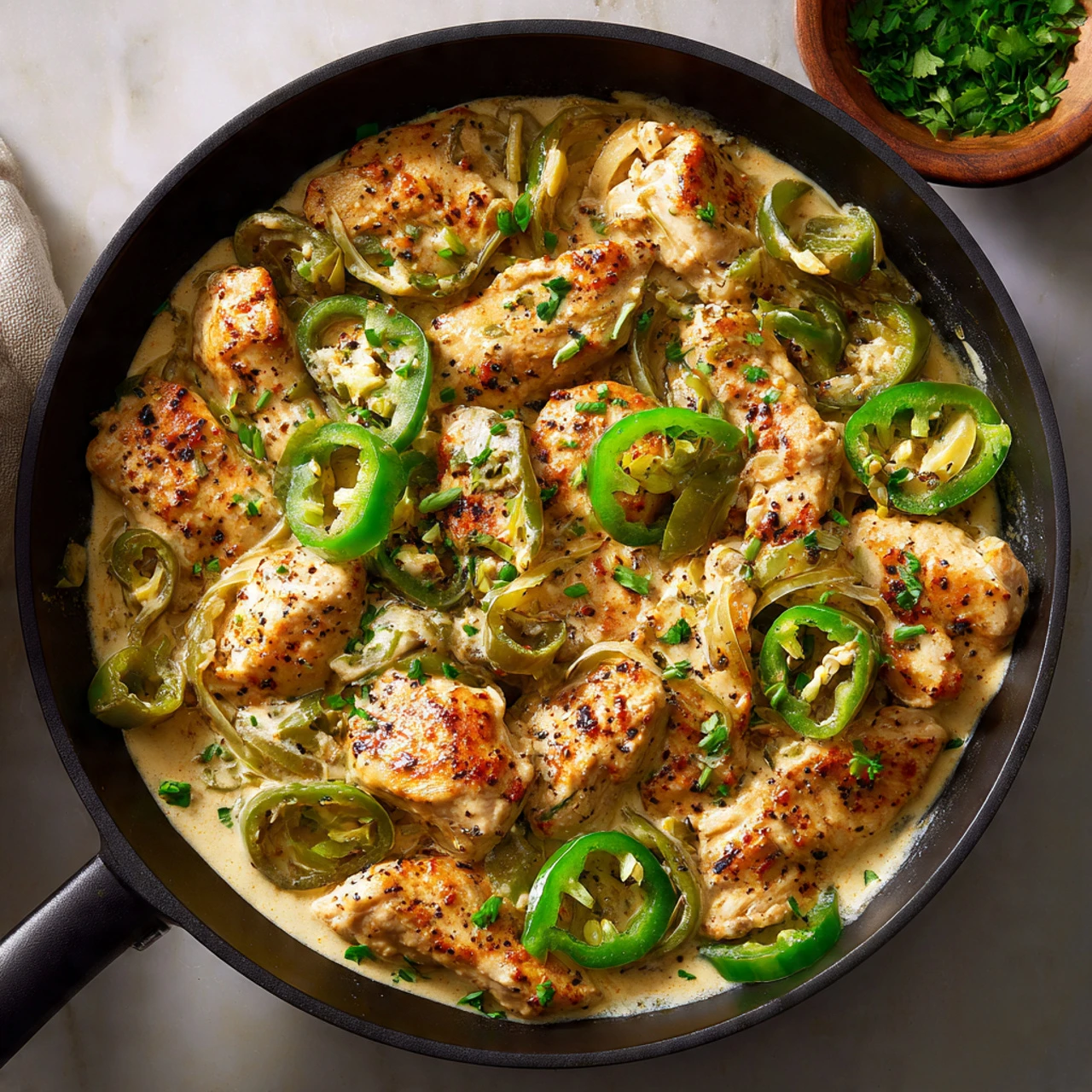 Creamy Pepperoncini Chicken Skillet Creamy Pepperoncini Chicken Skillet