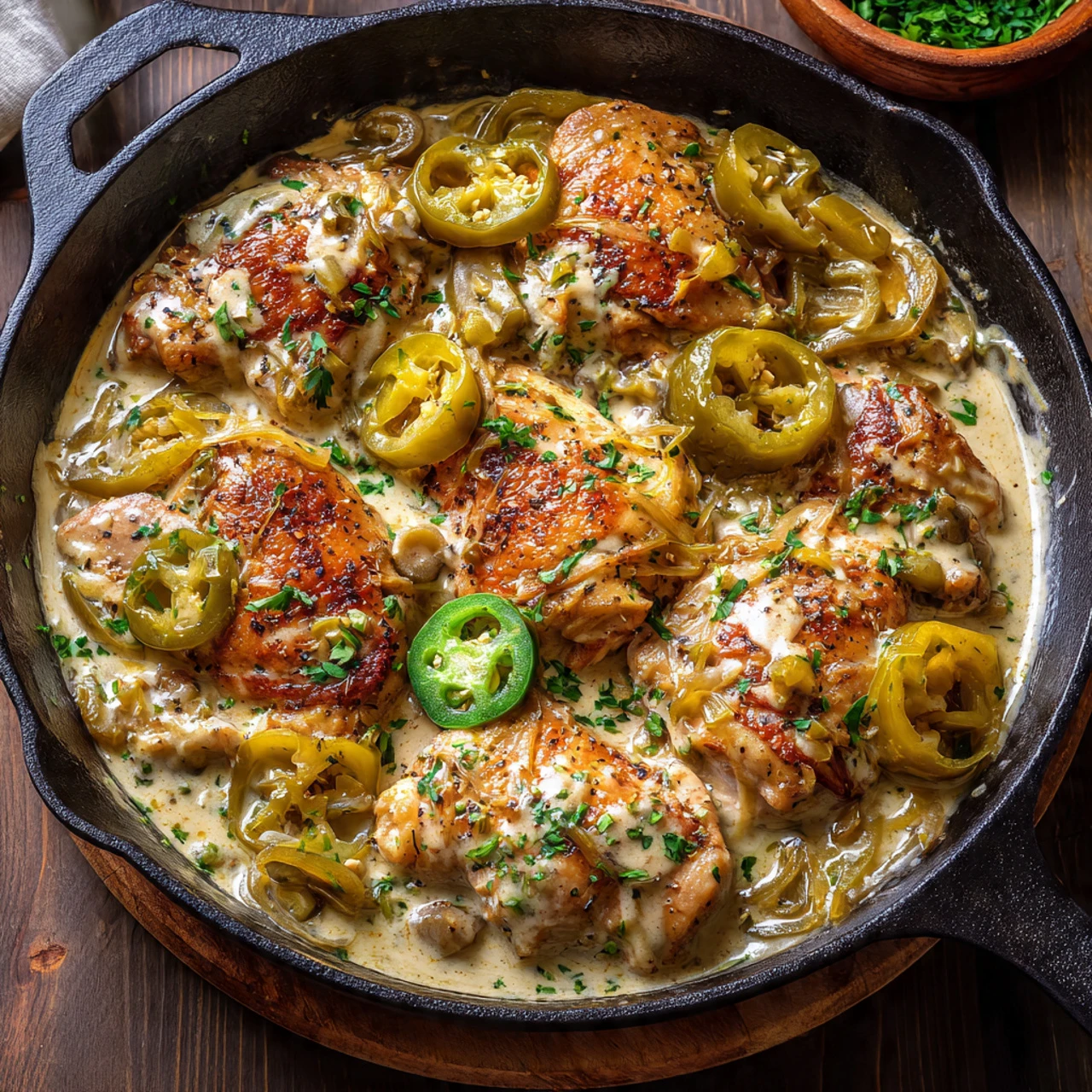 Creamy Pepperoncini Chicken Skillet Creamy Pepperoncini Chicken Skillet