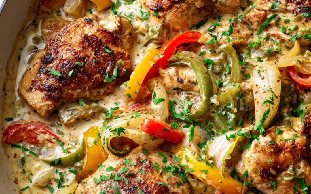 Creamy Pepperoncini Chicken Skillet