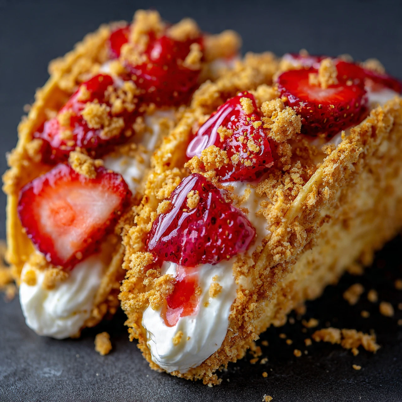 Delicious Strawberry Crunch Cheesecake Tacos Recipe For A Sweet And Crunchy Treat Delicious Strawberry Crunch Cheesecake T...