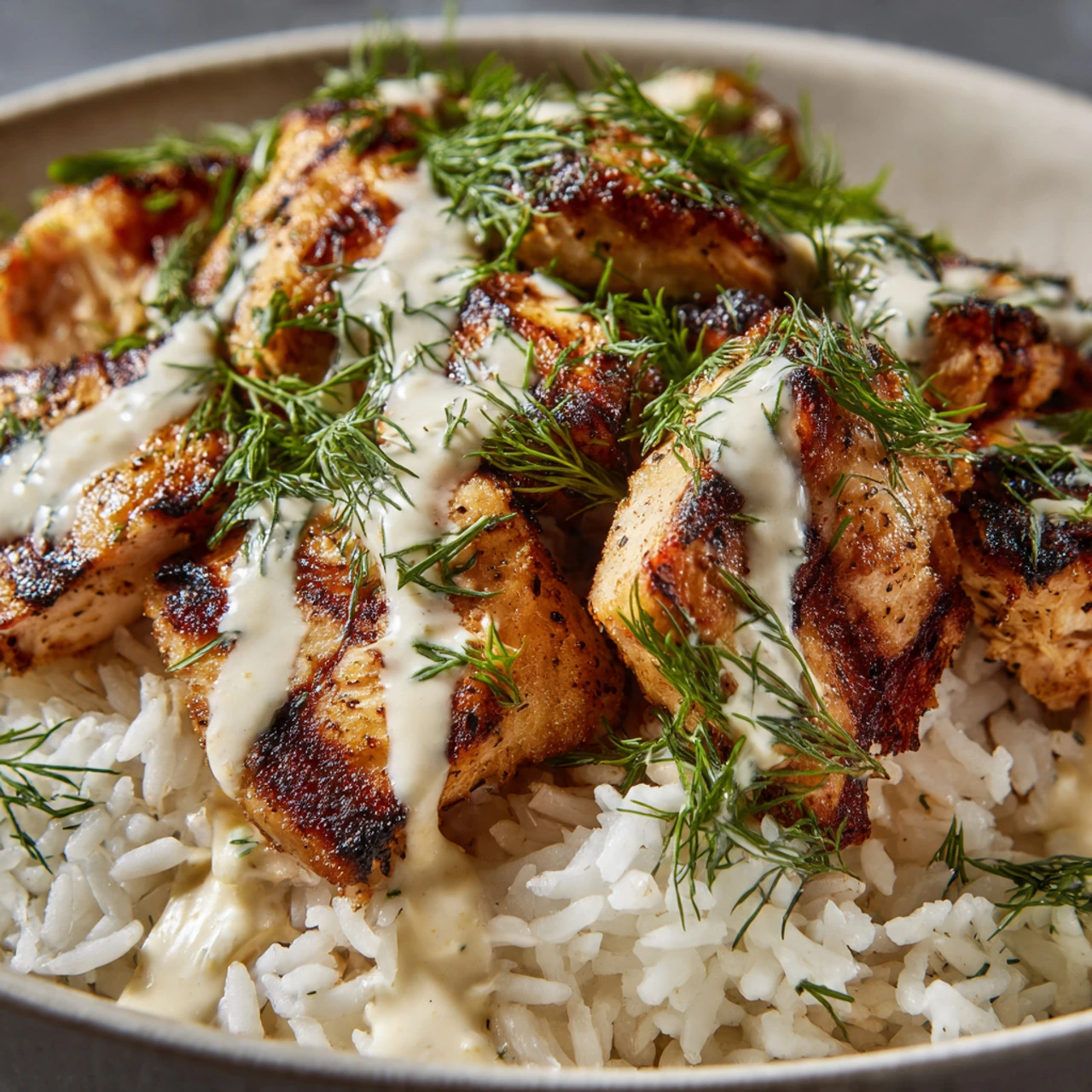 Dump-and-Bake Chicken Tzatziki Rice Dumpandbake Chicken Tzatziki Rice Comfort Dish That