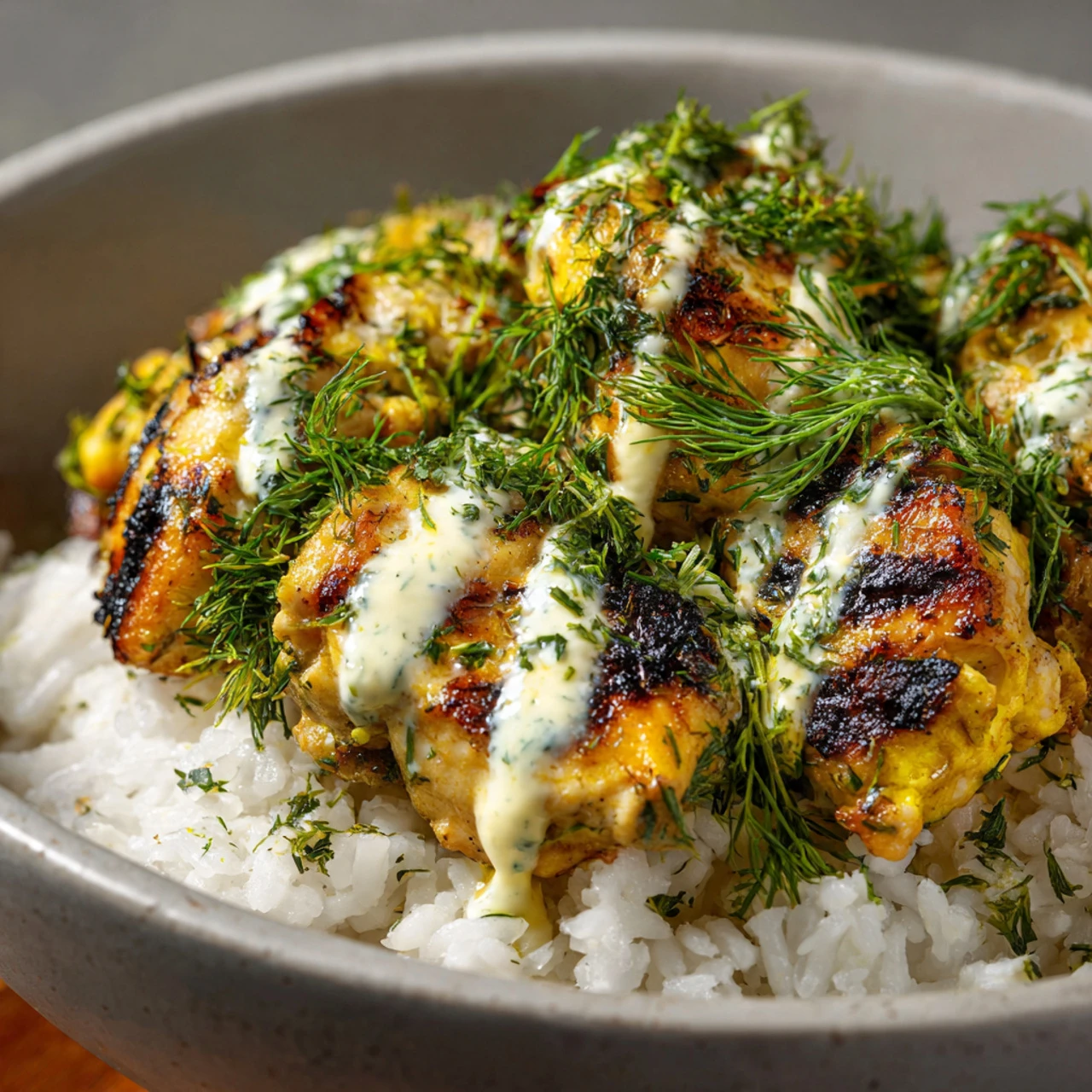 Dump-and-Bake Chicken Tzatziki Rice Dumpandbake Chicken Tzatziki Rice Comfort Dish That