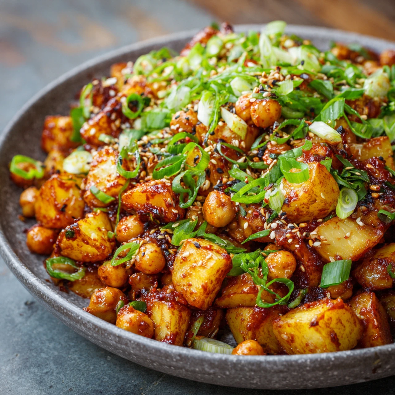 Gochujang Potatoes and Chickpeas