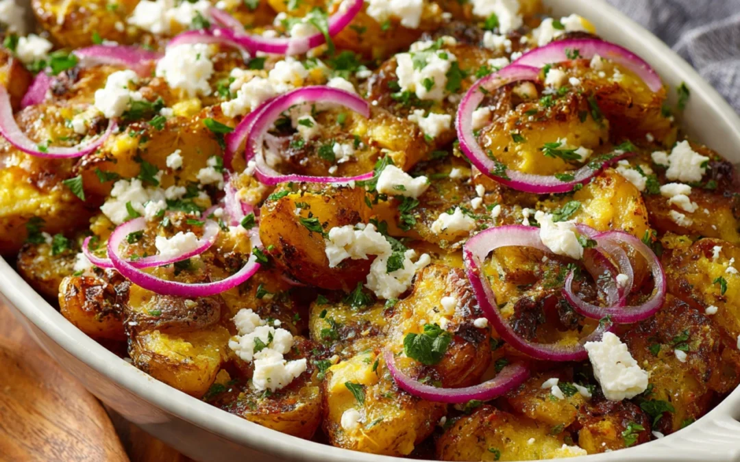 Greek Smashed Potatoes