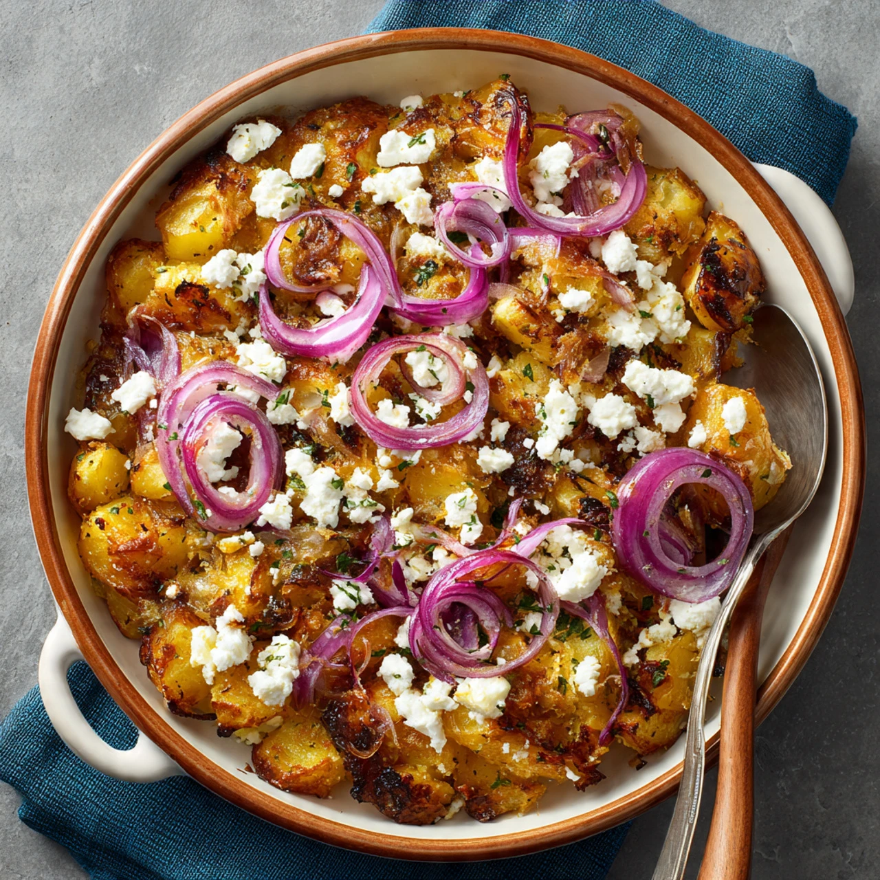 Greek Smashed Potatoes Greek Smashed Potatoes