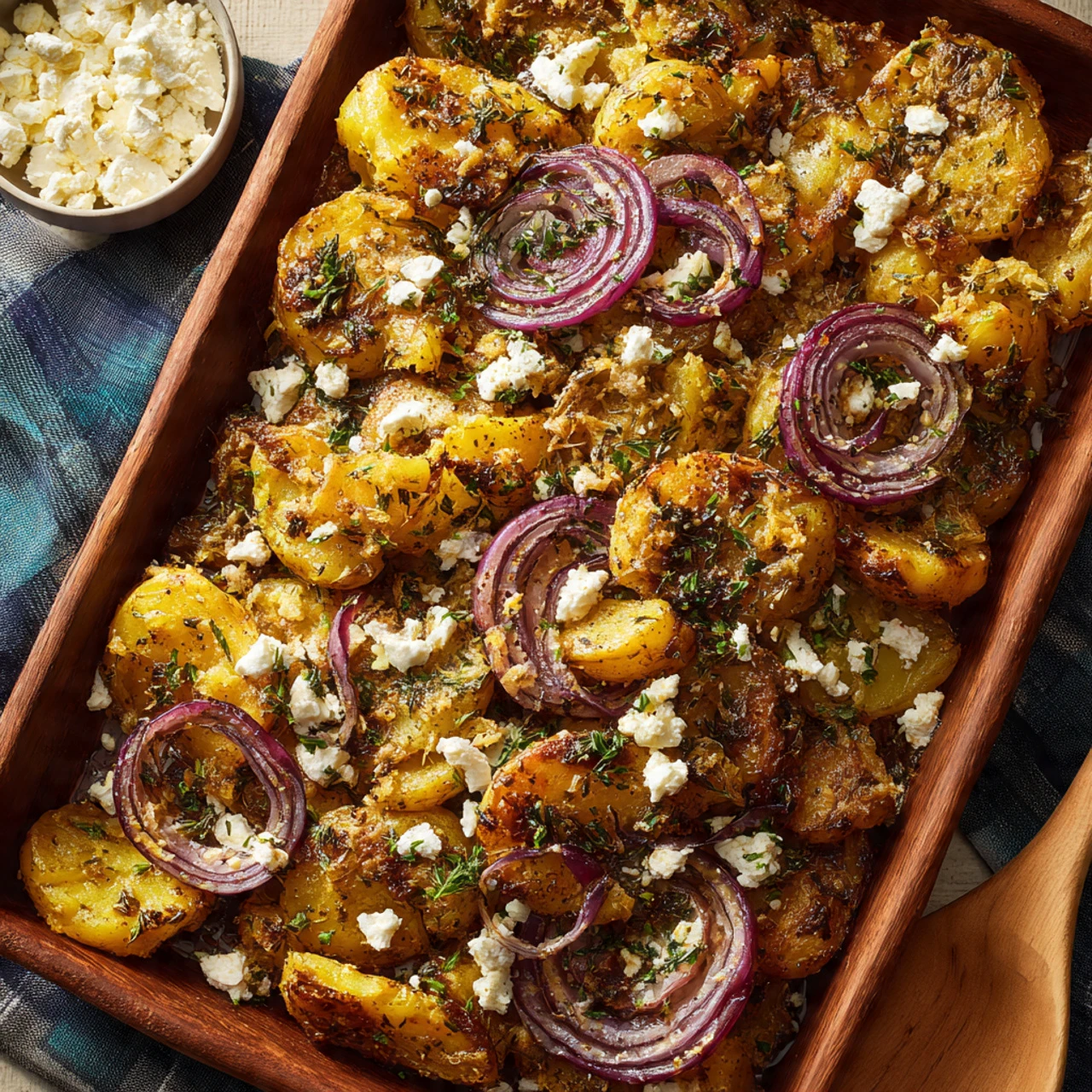 Greek Smashed Potatoes Greek Smashed Potatoes