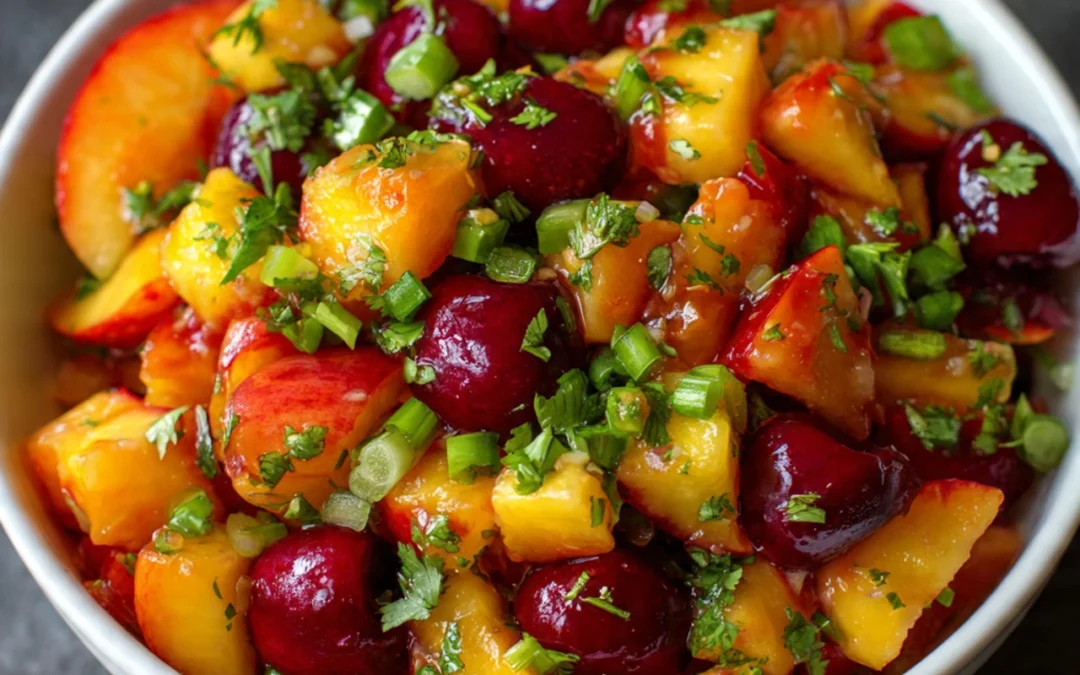 Healthy Peach Cherry Salsa