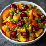 Healthy Peach Cherry Salsa Healthy Peach Cherry Salsa