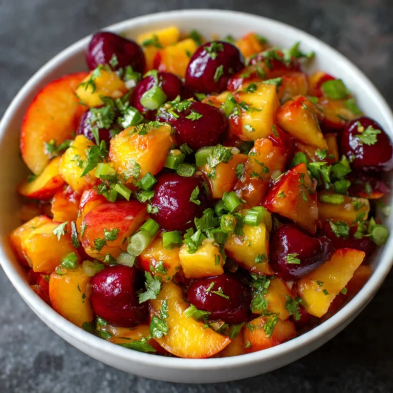 Healthy Peach Cherry Salsa Healthy Peach Cherry Salsa