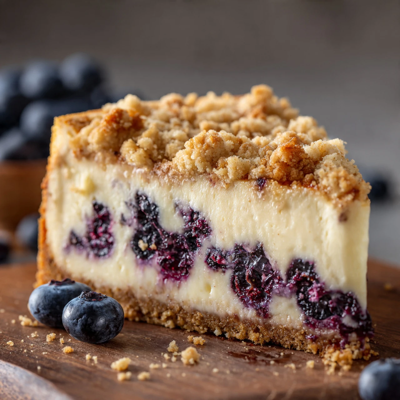 How To Make Blueberry Crumble Cheesecake Make Blueberry Crumble Cheesecake