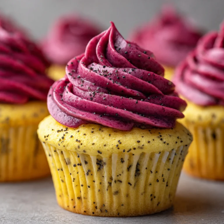 Lemon Poppy Seed Cupcakes With Blackberry Frosting Lemon Poppy Seed Cupcakes Blackberry Frosting