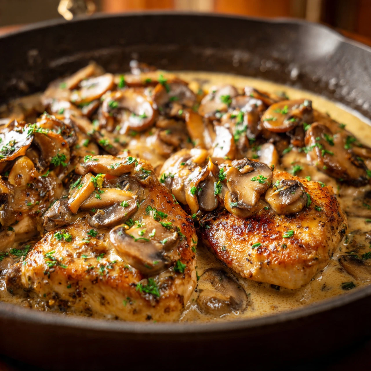 Mushroom Asiago Chicken