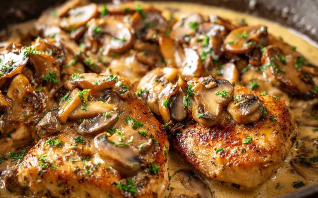 Mushroom Asiago Chicken