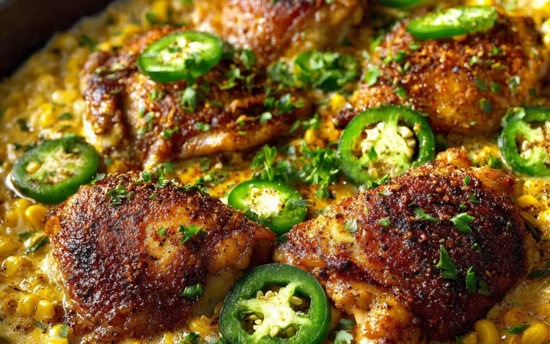 One Pan Cheesy Jalapeño Chicken