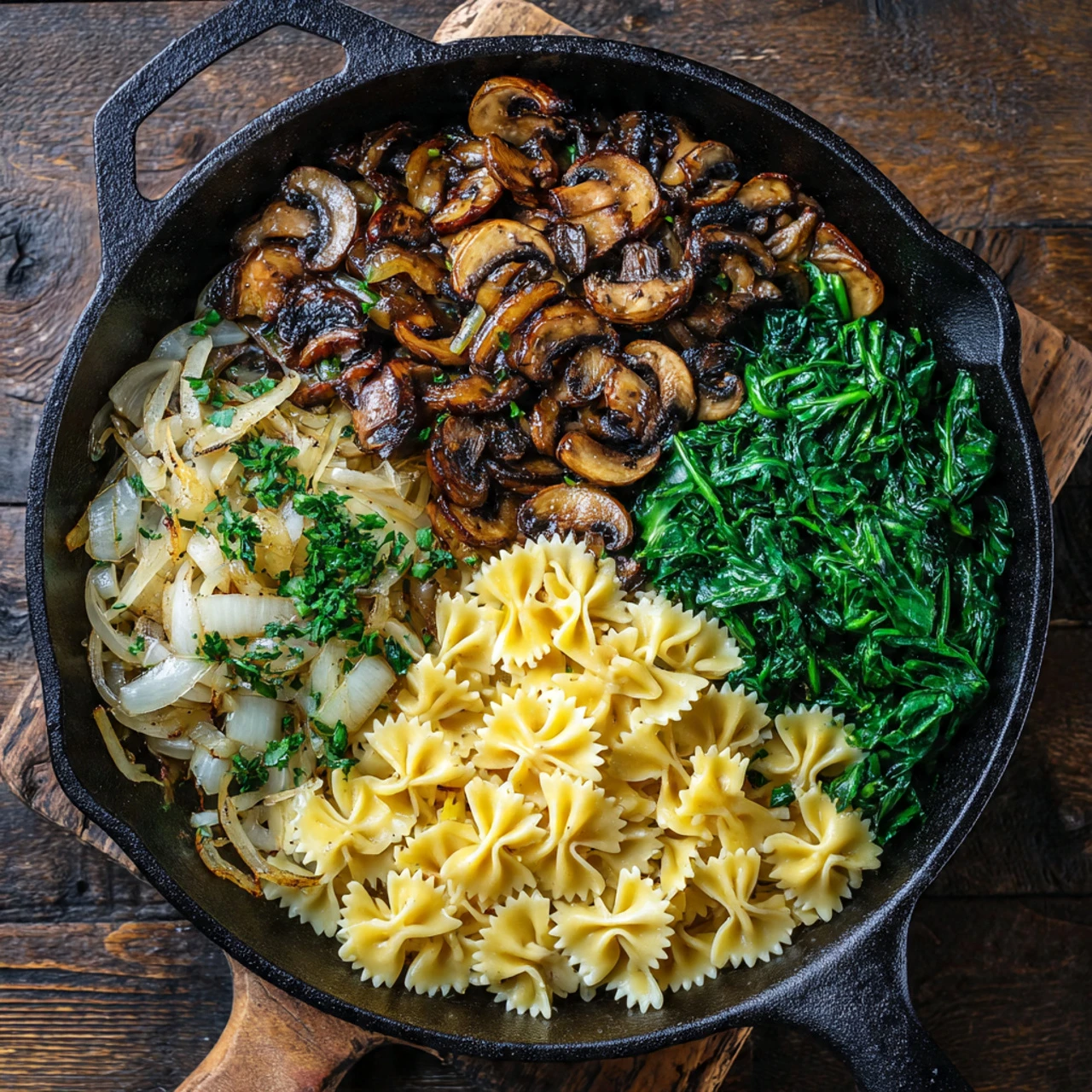 One-Pot Garlic Parmesan Pasta Recipe With Spinach And Mushrooms Onepot Garlic Parmesan Pasta Recipe Spinach Mushrooms