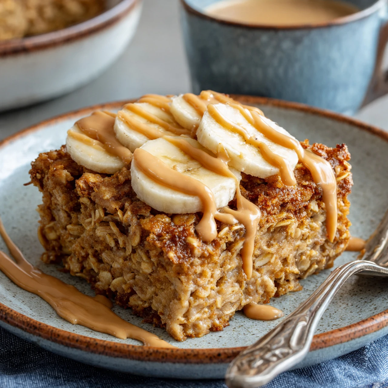 Peanut Butter Banana Baked Oatmeal