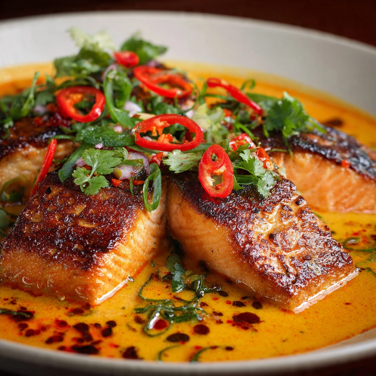 Salmon Coconut Curry (Thai Inspired) Salmon Coconut Curry Thai Inspired