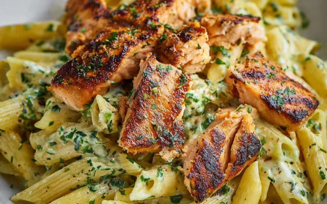 Salmon Pesto Pasta