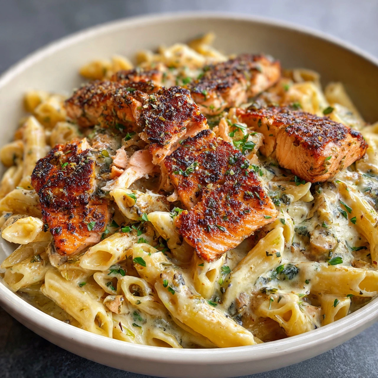 Salmon Pesto Pasta Salmon Pesto Pasta