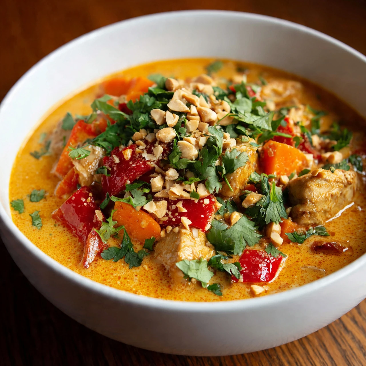 Thai Peanut Curry Chicken Recipe (Better Than Takeout) Thai Peanut Curry Chicken Recipe Better Than