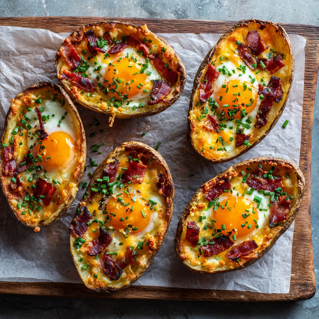 Twice Baked Loaded Breakfast Potatoes Twice Baked Loaded Breakfast Potatoes