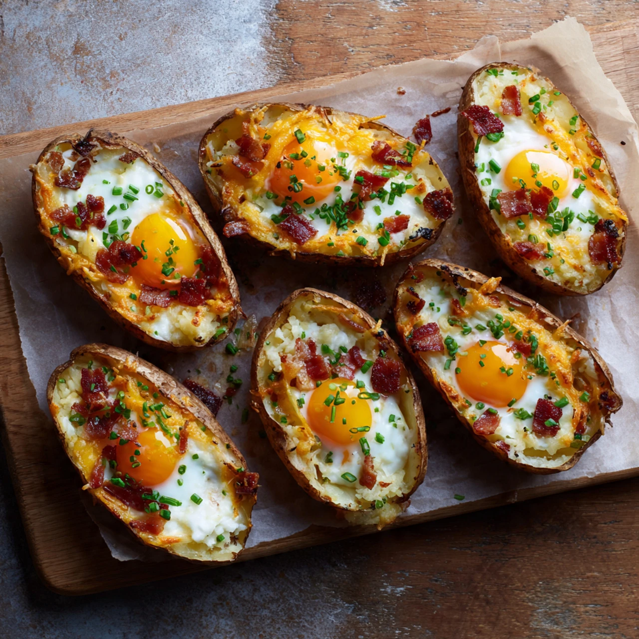 Twice Baked Loaded Breakfast Potatoes Twice Baked Loaded Breakfast Potatoes