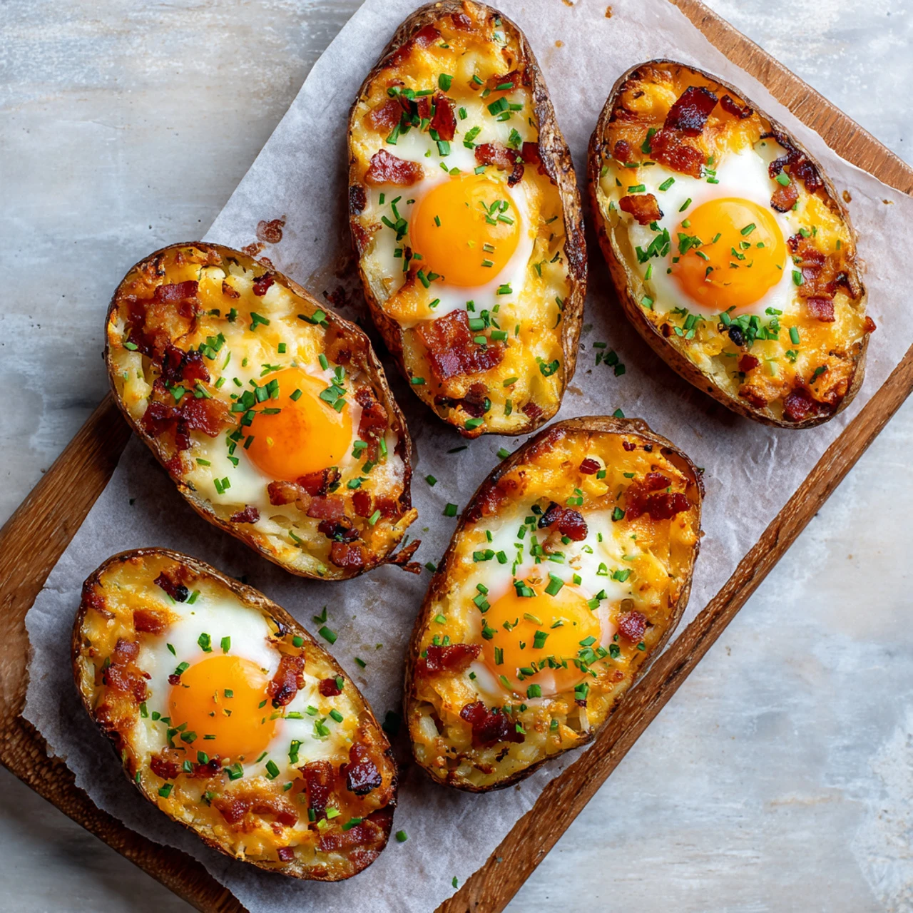Twice Baked Loaded Breakfast Potatoes Twice Baked Loaded Breakfast Potatoes