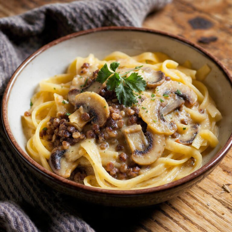 Simple Lentil Mushroom Stroganoff (Creamy, Plant‑Powered Comfort)